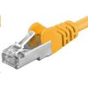 PremiumCord - Patch kabel - RJ-45 (M) do RJ-45 (M) - 50 cm - SFTP, PiMF - CAT 6a - lisovaný, provedení bez hrbolků - žlutá