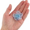 Organzový květ s broušenými korálky k našití a nalepení Ø4,5 cm (Balení 2 ks, Varianta 4 (17) šedá)