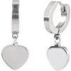 Náušnice z nerezové oceli srdce, čtyřlístek, hory (Balení 1 pár, Varianta 1 stříbrná srdce)