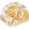 Brož / ozdoba do vlasů saténový květ Ø14,5 cm (Balení 1 ks, Varianta 1 bílá)