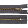 Kovový zip No 3 délka 18 cm kalhotový s mosaznými zoubky (Balení 1 ks, Varianta 322 černá)