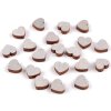 Dřevěné srdce mini k nalepení Ø10 mm (Balení 20 ks, Varianta 2 přírodní sv.)