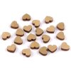 Dřevěné srdce mini k nalepení Ø10 mm (Balení 20 ks, Varianta 2 přírodní sv.)