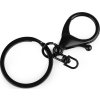 Karabina s kroužkem na klíče (Balení 1 ks, Varianta 2 černý lak)