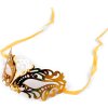 Karnevalová maska - škraboška metalická (Balení 1 ks, Varianta 2 zlatá)