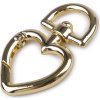 Kovová karabina otočná srdce, průvlek 15 mm (Varianta 1 nikl, Balení 1 ks)