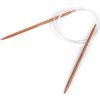 Kruhové jehlice bambusové č. 3; 3,5; 4; 4,5; 5; 5,5; 6; 6,5; 7; 8 (Balení 1 ks, Varianta 1 (3 mm) bambus tmavý)