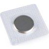 Skryté magnetické zapínání k našití Ø19 mm (Balení 1 pár, Varianta 4 transparent čtverec)