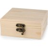 Dřevěná krabička k dozdobení (Balení 1 ks, Varianta přírodní)