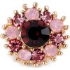 Malá brož květ s broušenými kamínky (Balení 1 ks, Varianta 2 růžová zlatá)