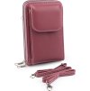 Peněženka s kapsou na mobil přes rameno crossbody 11x18 cm (Balení 1 ks, Varianta 1 červená)