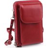 Peněženka s kapsou na mobil přes rameno crossbody 11x18 cm (Balení 1 ks, Varianta 1 červená)