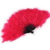 Vějíř péřový velký (Balení 1 ks, Varianta 3 růžová ostrá černá)