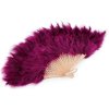 Vějíř péřový velký (Balení 1 ks, Varianta 3 růžová ostrá černá)