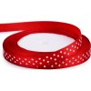 Saténová stuha s puntíky šíře 10 mm (Balení 22.5 m, Varianta 3 růžová sv.)