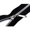 Kostěný zip No 5 délka 40 cm čtvercové zuby (Balení 1 ks, Varianta 2 (322) černá zlatá)