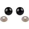 Oči s pojistkou Ø12 mm (Varianta černá, Balení 10 sada)