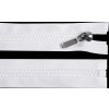 Kostěný zip No 5 délka 90 cm s ozdobným jezdcem (Balení 1 ks, Varianta 101 bílá)