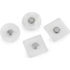 Skryté magnetické zapínání k našití Ø8 mm (Balení 2 pár, Varianta 1 transparent kulaté)