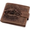 Pánská peněženka kožená pro myslivce, rybáře, motorkáře 9,5x12 cm (Balení 1 ks, Varianta 16 černá jelen)