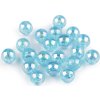 Plastové korálky s AB efektem Ø10 mm (Varianta 1 transparent, Balení 10 g)
