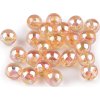 Plastové korálky s AB efektem Ø10 mm (Varianta 1 transparent, Balení 10 g)