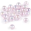 Plastové korálky s AB efektem Ø10 mm (Varianta 1 transparent, Balení 10 g)
