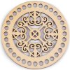 Víko na pletení / háčkování mandala Ø15 cm (Balení 1 ks, Varianta 2 přírodní sv.)