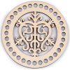 Víko na pletení / háčkování mandala Ø15 cm (Balení 1 ks, Varianta 2 přírodní sv.)