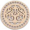Víko na pletení / háčkování mandala Ø15 cm (Balení 1 ks, Varianta 2 přírodní sv.)