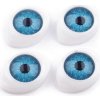 Plastové oči k nalepení 12x17mm (Balení 20 ks, Varianta 1 modrá)