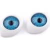 Plastové oči k nalepení 12x17mm (Balení 20 ks, Varianta 1 modrá)