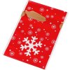 Sáček s atlasovou stuhou vánoční 15x23 cm (Balení 5 ks, Varianta 1 červená)