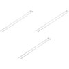 Rovné jehlice č. 2; 2,5; 3 (Balení 50 pár, Varianta 3 mm stříbrná)