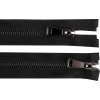 Zip kovový No 5 dělitelný 2 jezdce / dvoucestný 90 cm (Balení 1 ks, Varianta 1 černá stříbrná)