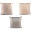 Povlak na polštář vyšívaný 45x45 cm (Balení 2 ks, Varianta 1 béžová světlá)
