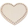 Dno na pletení / výrobu košíků srdce 15x17 cm (Balení 1 ks, Varianta přírodní sv.)