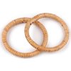 Ratanová ucha / kruhy k výrobě tašek a košíků Ø10 cm (Balení 2 ks, Varianta přírodní stř.)