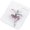 Brož s broušenými kamínky baletka (Balení 1 ks, Varianta 1 ametyst)