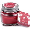 Malá vánoční vonná svíčka ve skle s jmenovkou 28 g (Balení 1 ks, Varianta 33 (Gingerbread cookis) hnědá přírodní)