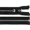Kovový zip No 5 délka 80 cm s ozdobným jezdcem (Balení 1 ks, Varianta 1 černá černý nikl)