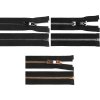 Kovový zip No 5 délka 80 cm s ozdobným jezdcem (Balení 1 ks, Varianta 1 černá černý nikl)