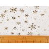 Tyl vánoční s metalickými vločkami (Balení 1 m, Varianta 1 bílá stříbrná)