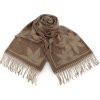 Zimní šála / pléd s třásněmi 70x185 cm (Balení 1 ks, Varianta 1 béžová světlá)