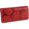 Dámská peněženka s květy 9x18,5 cm (Balení 1 ks, Varianta 1 hnědá koňak)