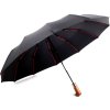 Pánský skládací vystřelovací deštník s červenými detaily (Balení 1 ks, Varianta černá)