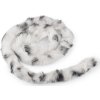 Všívací oděvní / dekorační kožešina kulatá zvířecí vzor šíře 4 cm (Balení 1 m, Varianta 1 Off White)