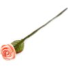 Mini saténová růže na drátku (Balení 10 ks, Varianta 1 pudrovo-lososová)