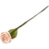 Mini saténová růže na drátku (Balení 10 ks, Varianta 1 pudrovo-lososová)