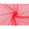 Tyl jemně pružný s puntíky (Balení 1 m, Varianta 1 bílá)